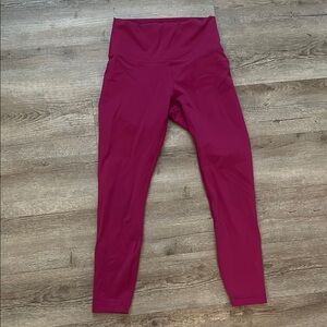 High-Waisted Magenta Lululemon Leggings